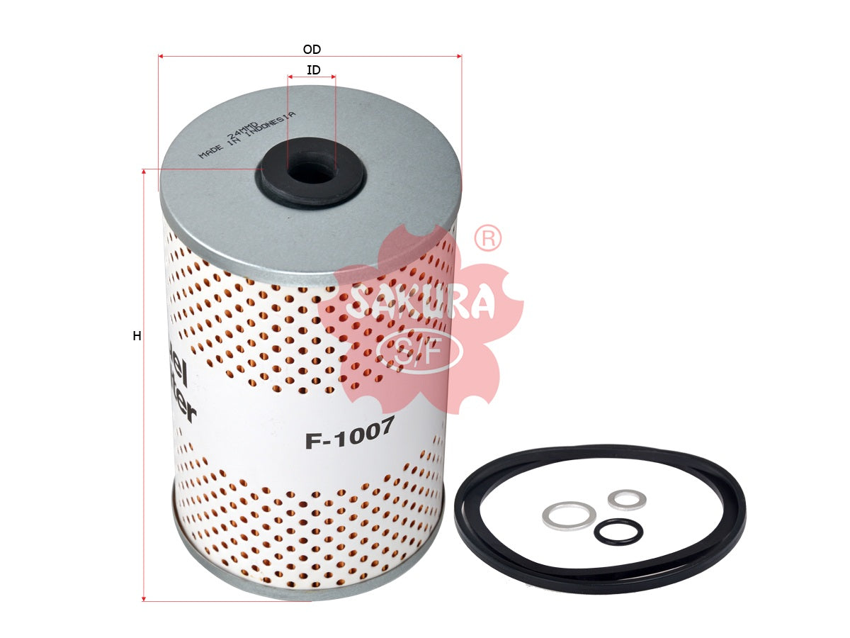 Fuel Filter (Element), SAKURA, MC755543, F1007, MITSUBISHI (124919