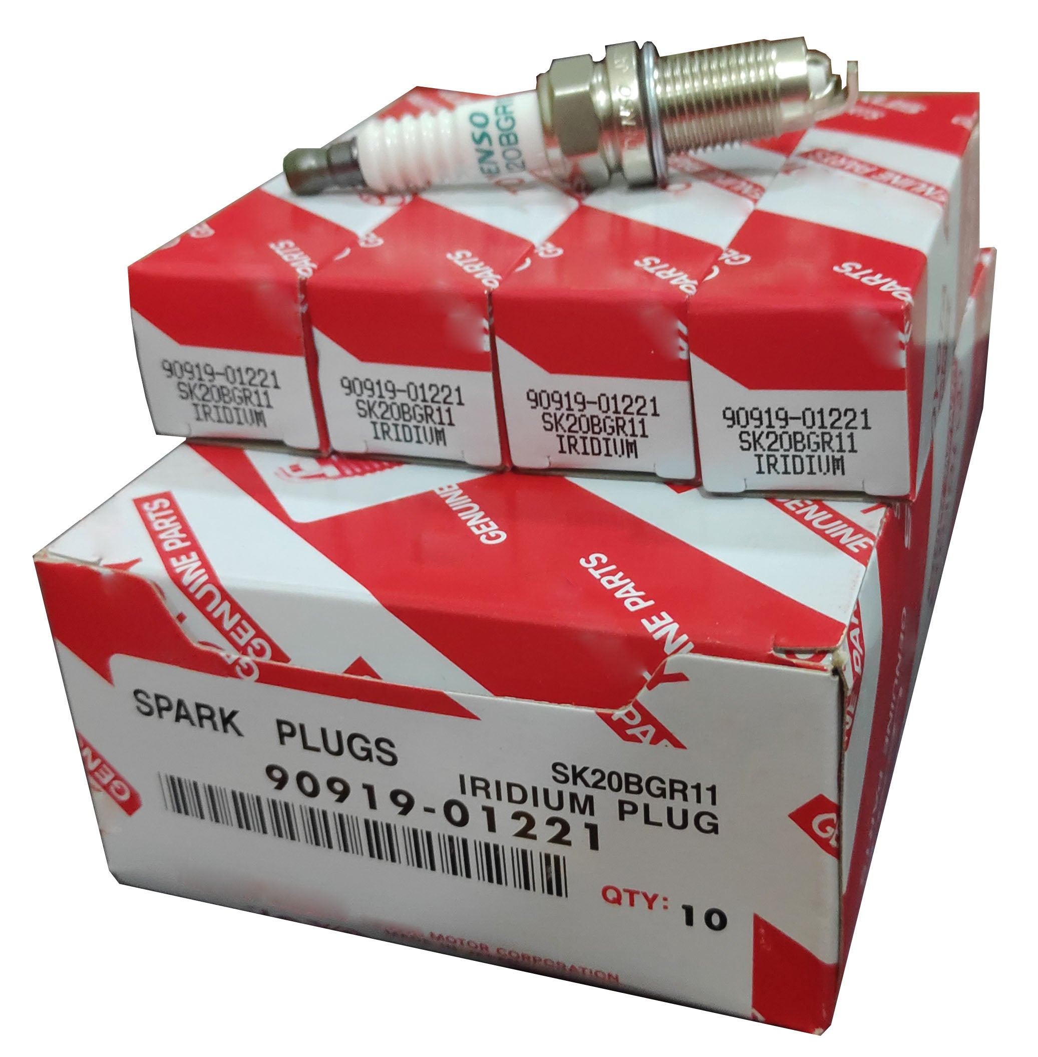 Toyota Genuine Spark Plug, 90919-01221, SK20BGR11