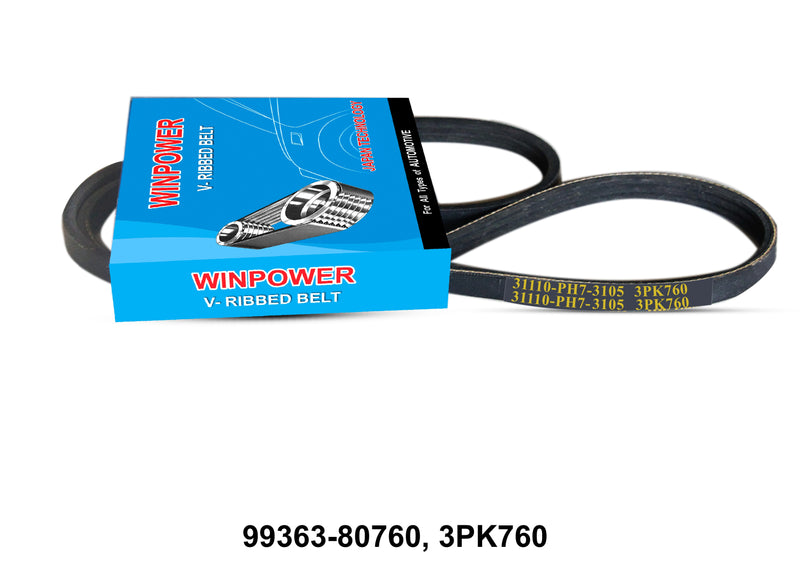 V-Ribbed Belt၊ WINPOWER၊ 99363-80760၊ 3PK760 (002470)
