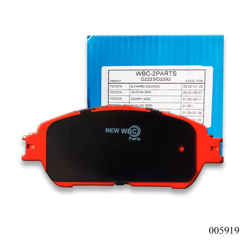 New WBC Brake Pad, Ceramic, D2223, 04465-65020, for Toyota Camry