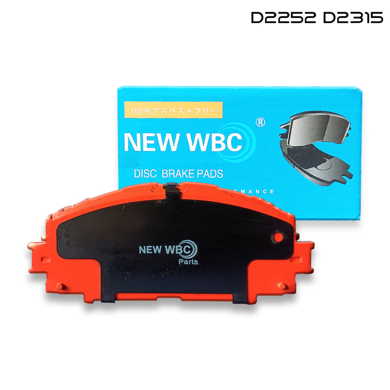 New WBC Brake Pad, Ceramic, D2252, 04465-52260, for Toyota Yaris