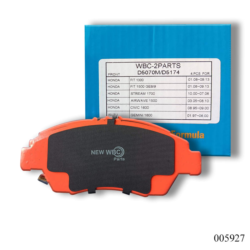 New WBC Brake Pad, Ceramic, D5070, 45022-S7A-000, for Honda Accord