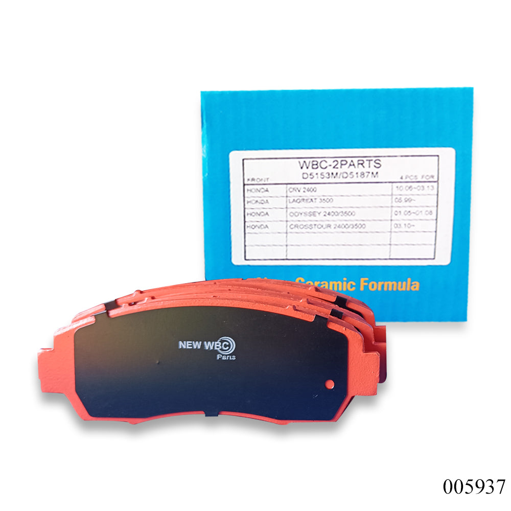 New WBC Brake Pad, Ceramic, D5153, 45022-SHJ-A50, for Honda Accord