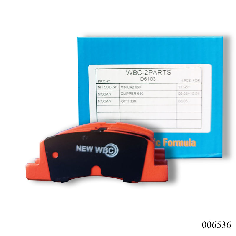 New WBC Brake Pad, Ceramic, D6103, MR493173, for Mitsubishi Pajero