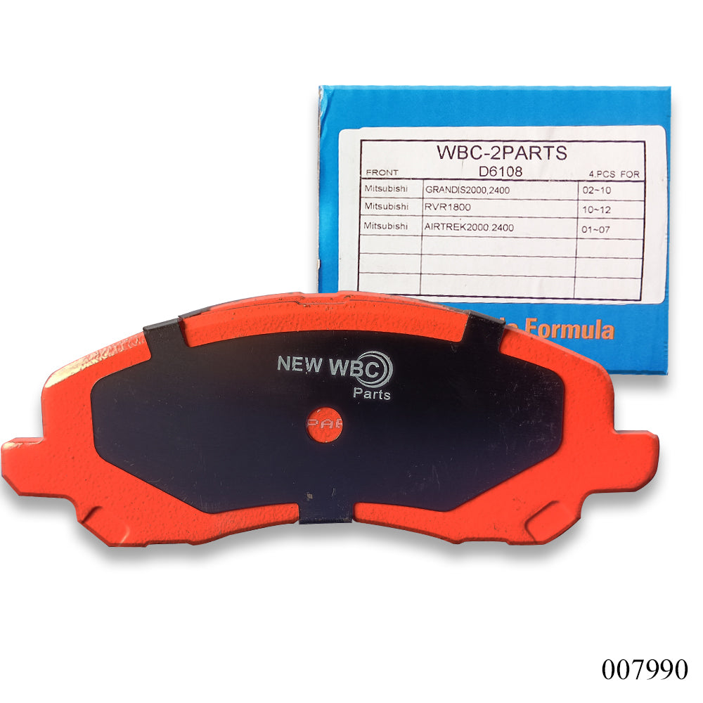 New WBC Brake Pad, Ceramic, D6108, MR569403, Mitsubishi Pajero