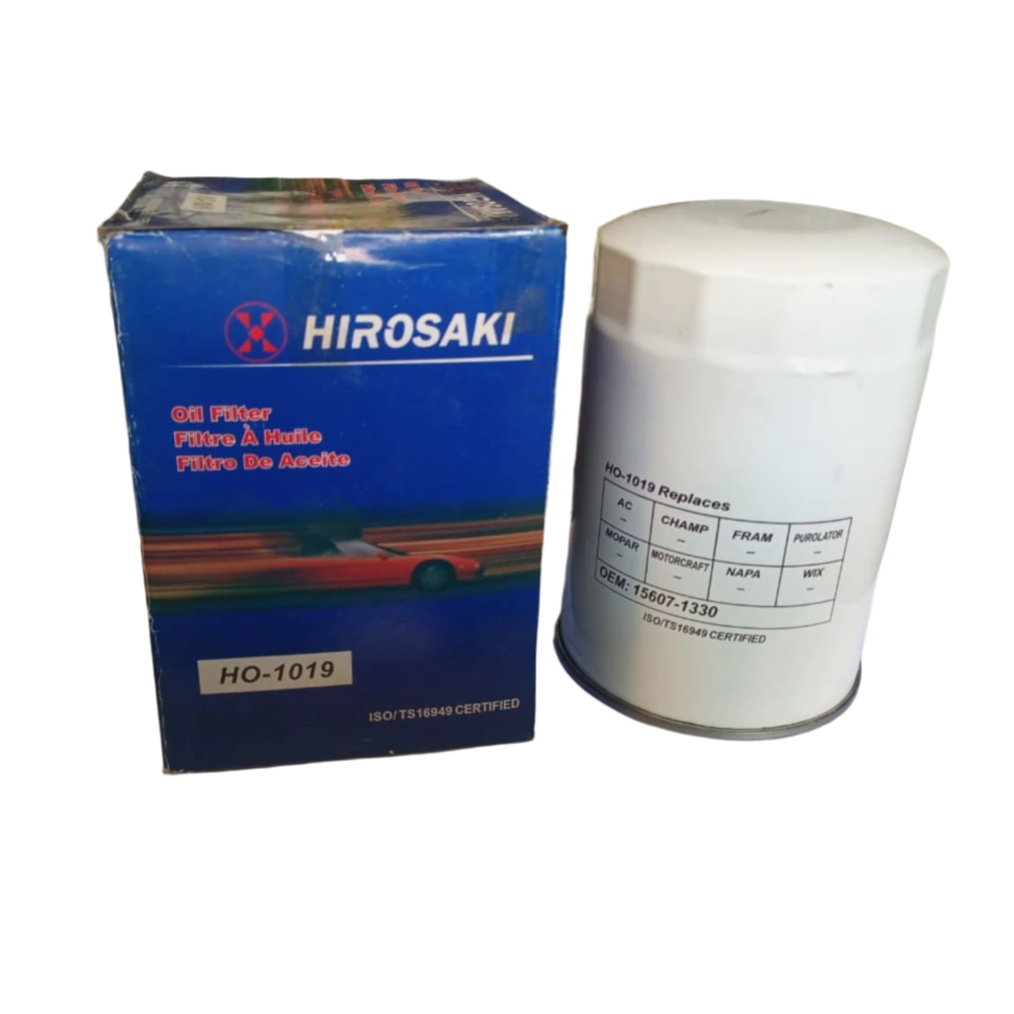 HIROSAKI Premium Oil Filter HO-1019 15607-1330 for Hino and Compatible Diesel Engines