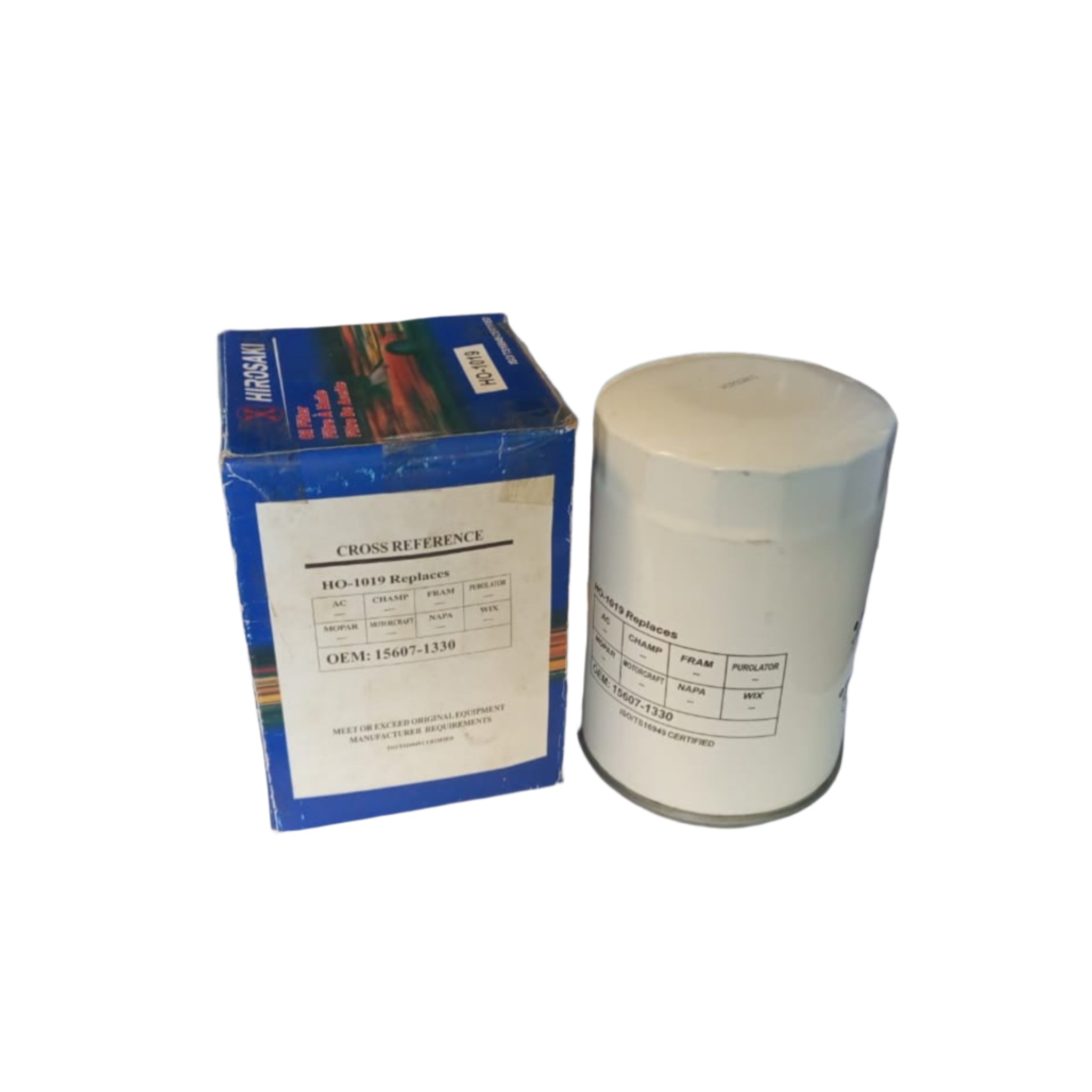 HIROSAKI Premium Oil Filter HO-1019 15607-1330 for Hino and Compatible Diesel Engines