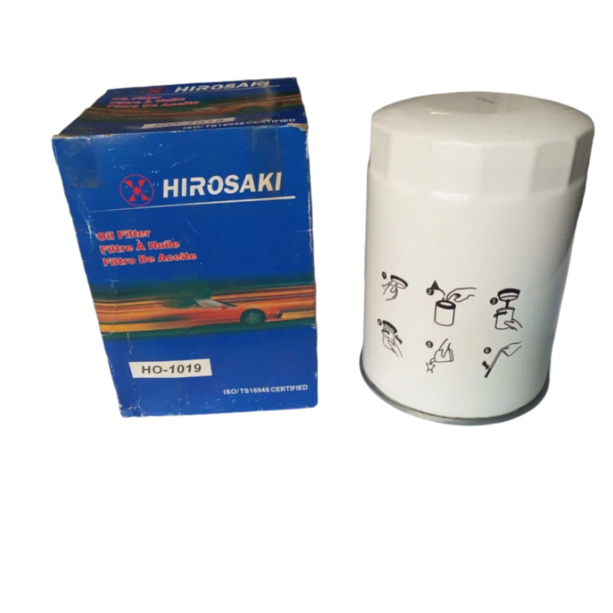 HIROSAKI Premium Oil Filter HO-1019 15607-1330 for Hino and Compatible Diesel Engines
