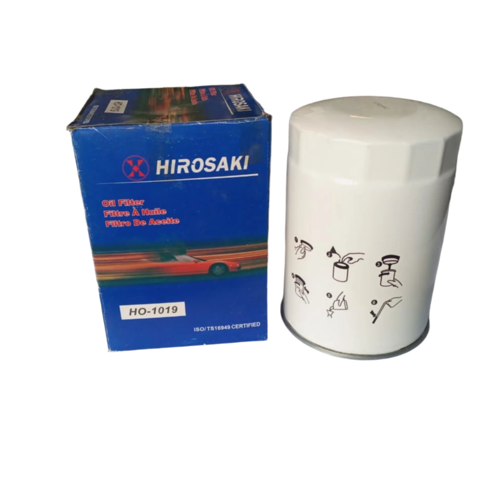 HIROSAKI Premium Oil Filter HO-1019 15607-1330 for Hino and Compatible Diesel Engines