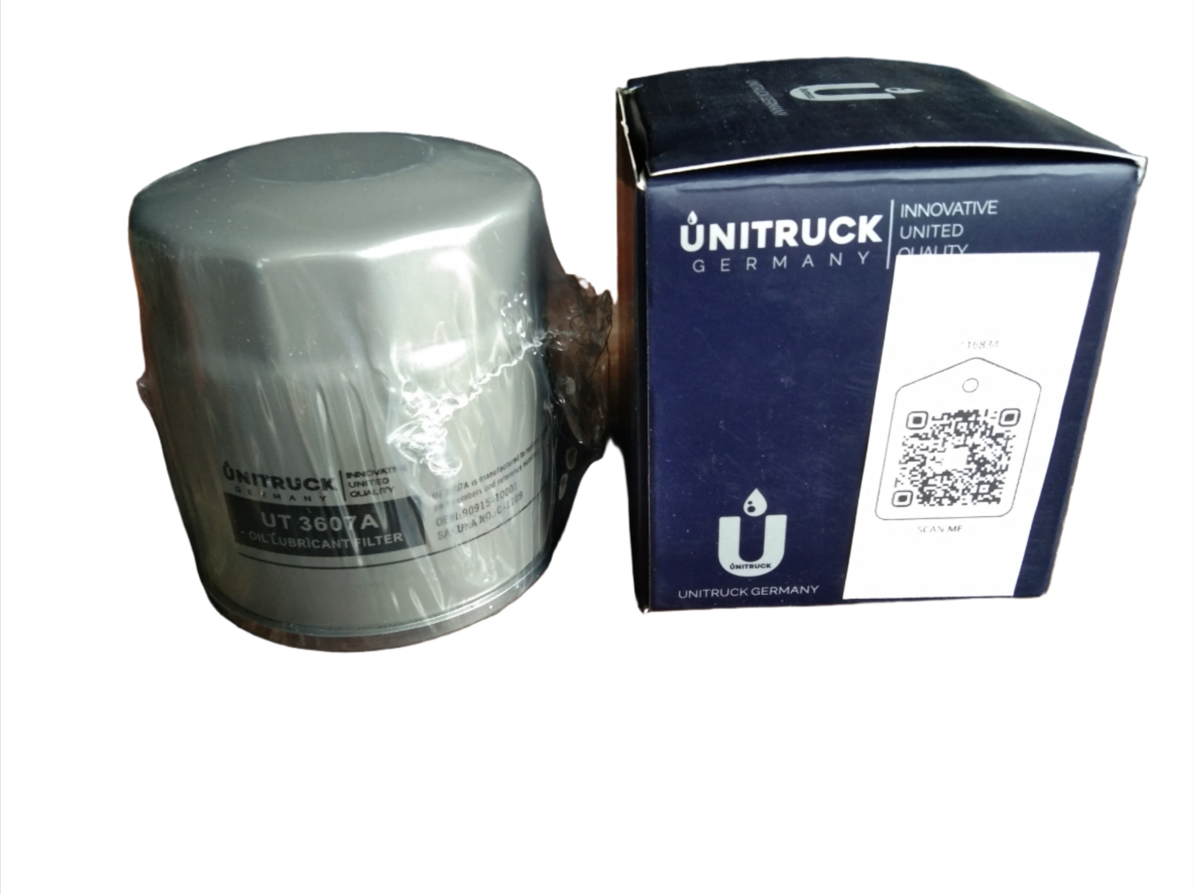 กรองน้ำมันเครื่อง UNITRUCK, 90915-10001, C-1109, UT-3607, TOYOTA, PROBOX (116834)