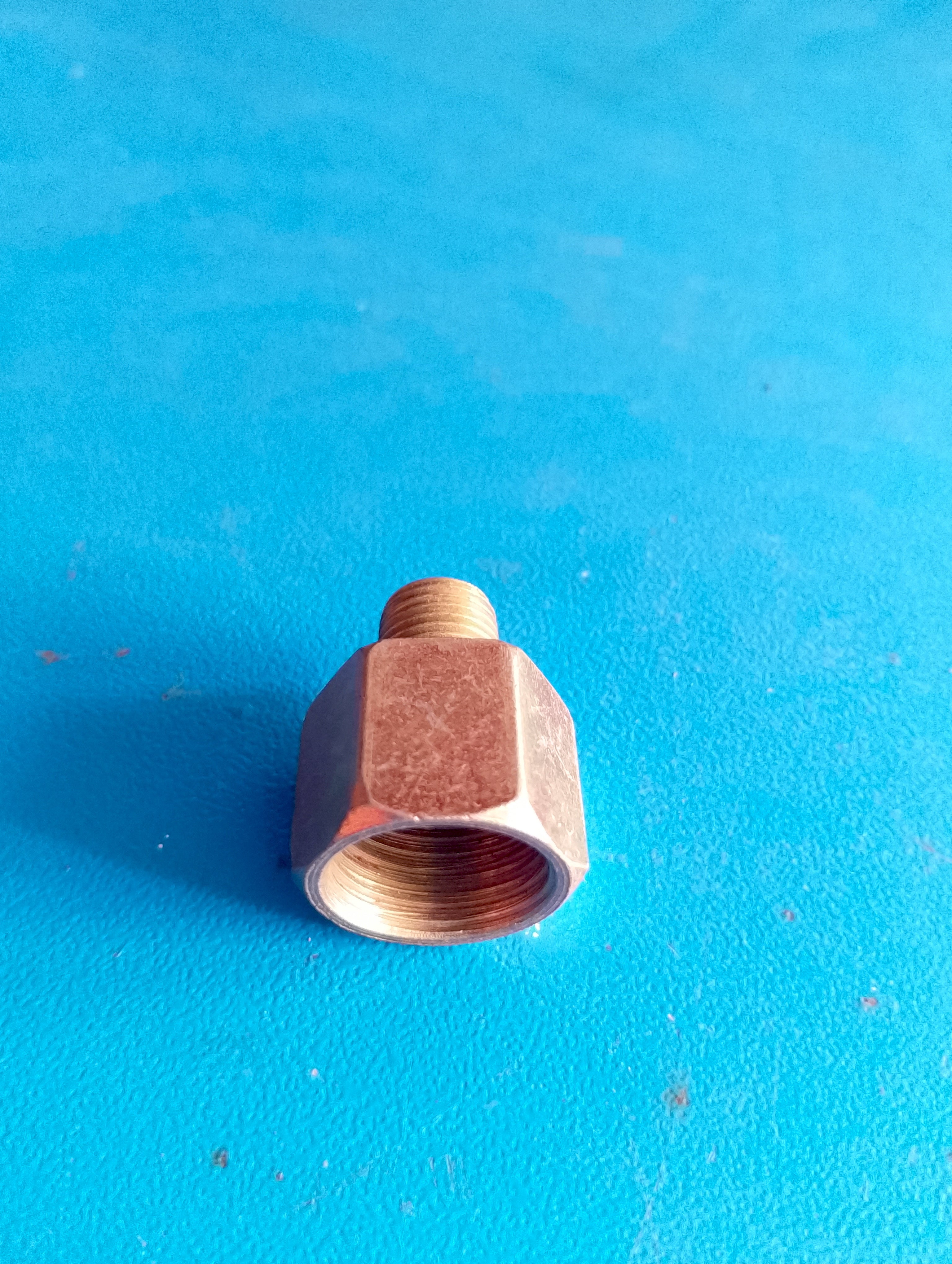 WPR, Brass Pipe Fitting Reducer Adapter, 1/2 Inch NPT Female X 1/4 Inch NPT Male - Inner: 19 mm, Outer: 13 mm
