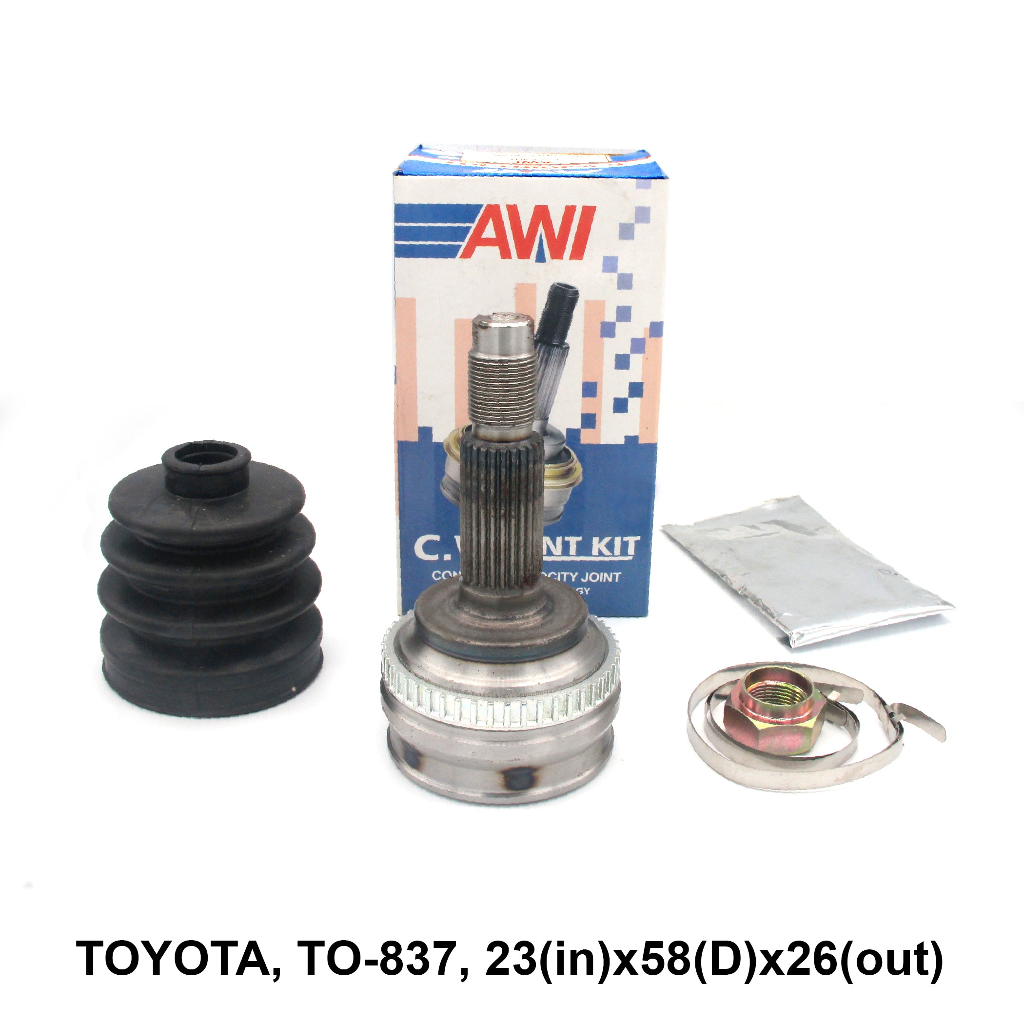 CV Joint, AWI, TO-837, 23(in)x58(D)x26(out) (007633) -Win Store