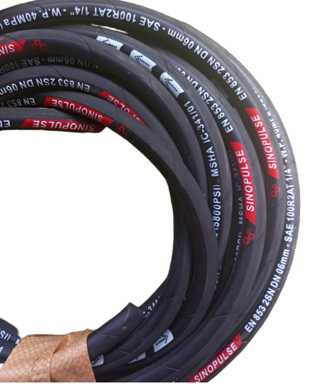 Hydraulic Hose, SINOPULSE, (BS2SN-06) 1/4 inch, R2 (122449)