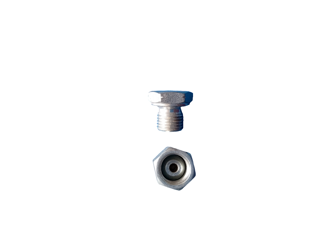 WPR 1/4 Inch Steel Hex End Cap, 1/4 Inch NPT Male Hex End Plug+1/4 Inch Brass Hex Female Thread