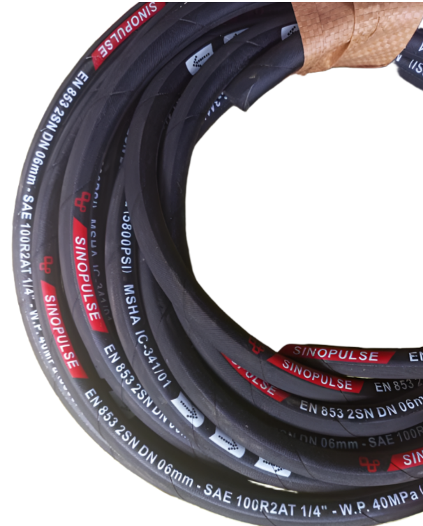 Hydraulic Hose, SINOPULSE, (BS2SN-06) 1/4 inch, R2 (122449)