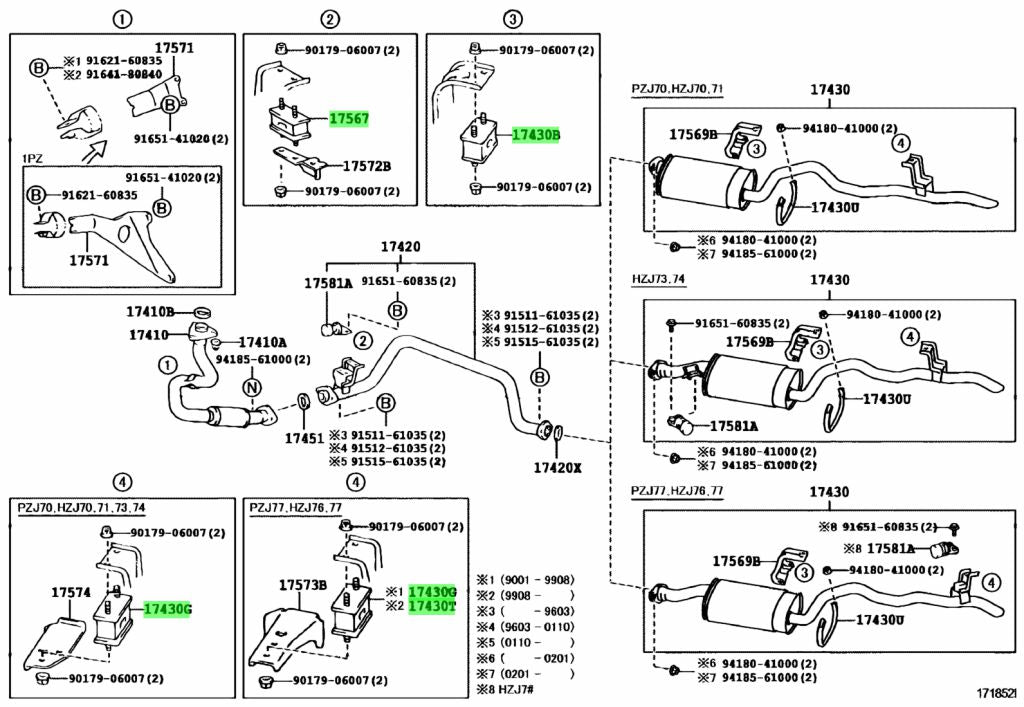 Exhaust Pipe Support၊ RBI၊ LH၊ 17567-61030၊ T31BU610 (001022)
