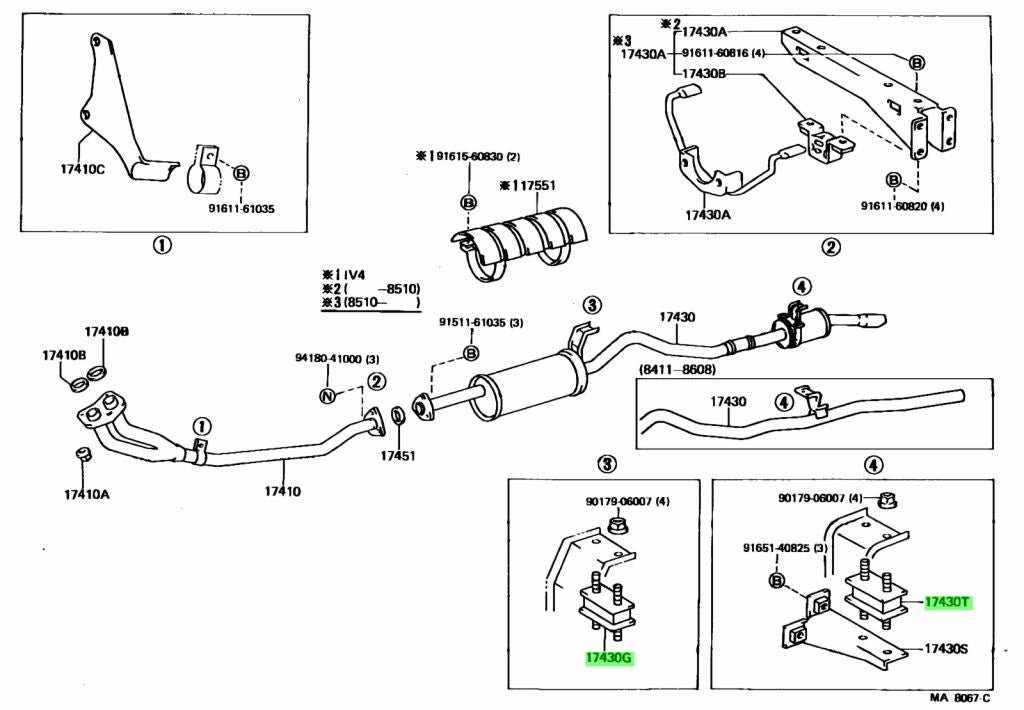 Exhaust Pipe Support၊ RBI၊ LH၊ 17567-61030၊ T31BU610 (001022)