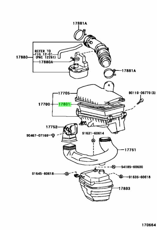 JS Air Filter – A176J (Toyota OEM 17801-11090