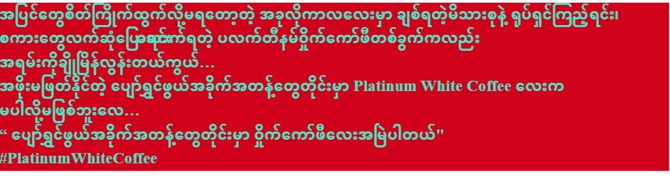 PLATINUM MYANMAR COFFEE & TEA