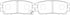 NIBK, Brake Pad, A-366WK, PN3280, AKEBONO