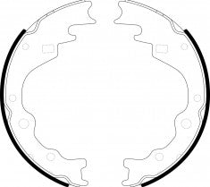 NIBK, Brake Shoes, NR-3527, FN3349, AKEBONO