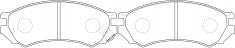 NIBK Brake Pad Ceramic, D1084, 41060-70N88, for Nissan X-Trail