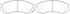 NIBK Brake Pad Ceramic, D1084, 41060-70N88, for Nissan X-Trail