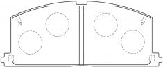 NIBK Brake Pad Ceramic, D2023, 04465-21010, for Toyota Camry
