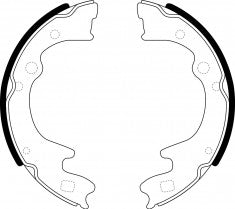 NIBK, Brake Shoes, NR-3528, FN3350, AKEBONO