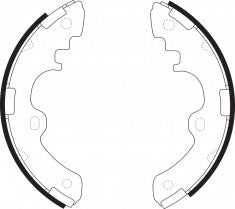 NIBK, Brake Shoes, NR-1047, FN2276, AKEBONO
