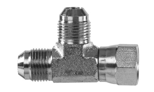 ข้อต่อไฮดรอลิก 6602-16-16-16 - รันตี๋ 1" JIC (1 5/16"-12 เกลียว) ตัวผู้ x 1" JIC (1 5/16"-12 เกลียว) แกนหมุนตัวเมีย x 1" JIC (1 5/16"-12 เกลียว) ตัวผู้ (011155)