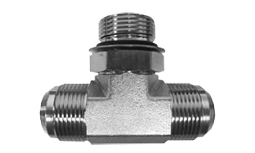 hydraulic fittings, 6803-16-16-16 - Branch Tee, 1" JIC (1 5/16"-12 thread) x 1" JIC (1 5/16"-12 thread) x 1" ORB (1 5/16"-12 thread) Male (011207)