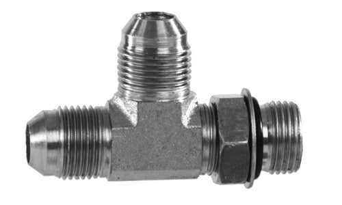 hydraulic fittings, 6804-04-04-04 - Run Tee, 1/4" JIC (7/16"-20 thread) x 1/4" ORB (7/16"-20 thread) Male x 1/4" JIC (7/16"-20 thread) (011208)