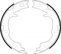 NIBK, Brake Shoes, 05191 215AA, FN23001, CHRYSLER