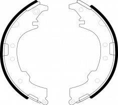 NIBK, Brake Shoes, NR-1075, FN2339, AKEBONO