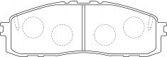 NIBK Brake Pad Ceramic, D2042, 04492-14100, for Toyota Yaris