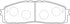 NIBK Brake Pad Ceramic, D2042, 04492-14100, for Toyota Yaris