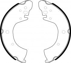 NIBK, Brake Shoes, 24545659, FN0728, CHEVROLET