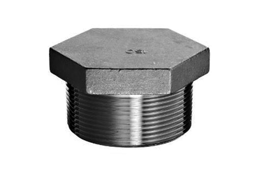 CPL-B6-20 | 1 1/4" Cast Threaded Hex Head Plug 150# 316 Stainless SN: S3016HP012 (097911)