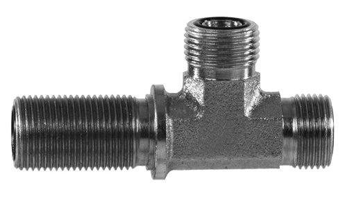 ข้อต่อไฮดรอลิก FS2704-12-12-12 - ข้อต่อสามทาง 3/4" ORFS x 3/4" ORFS Bulkhead x 3/4" ORFS (011301)