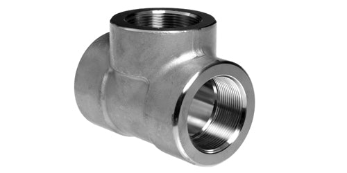FT-J6-48 | 3" Forged Threaded Female Threaded Tee 3000# 316 Stainless SN: S4036T030 (098608)