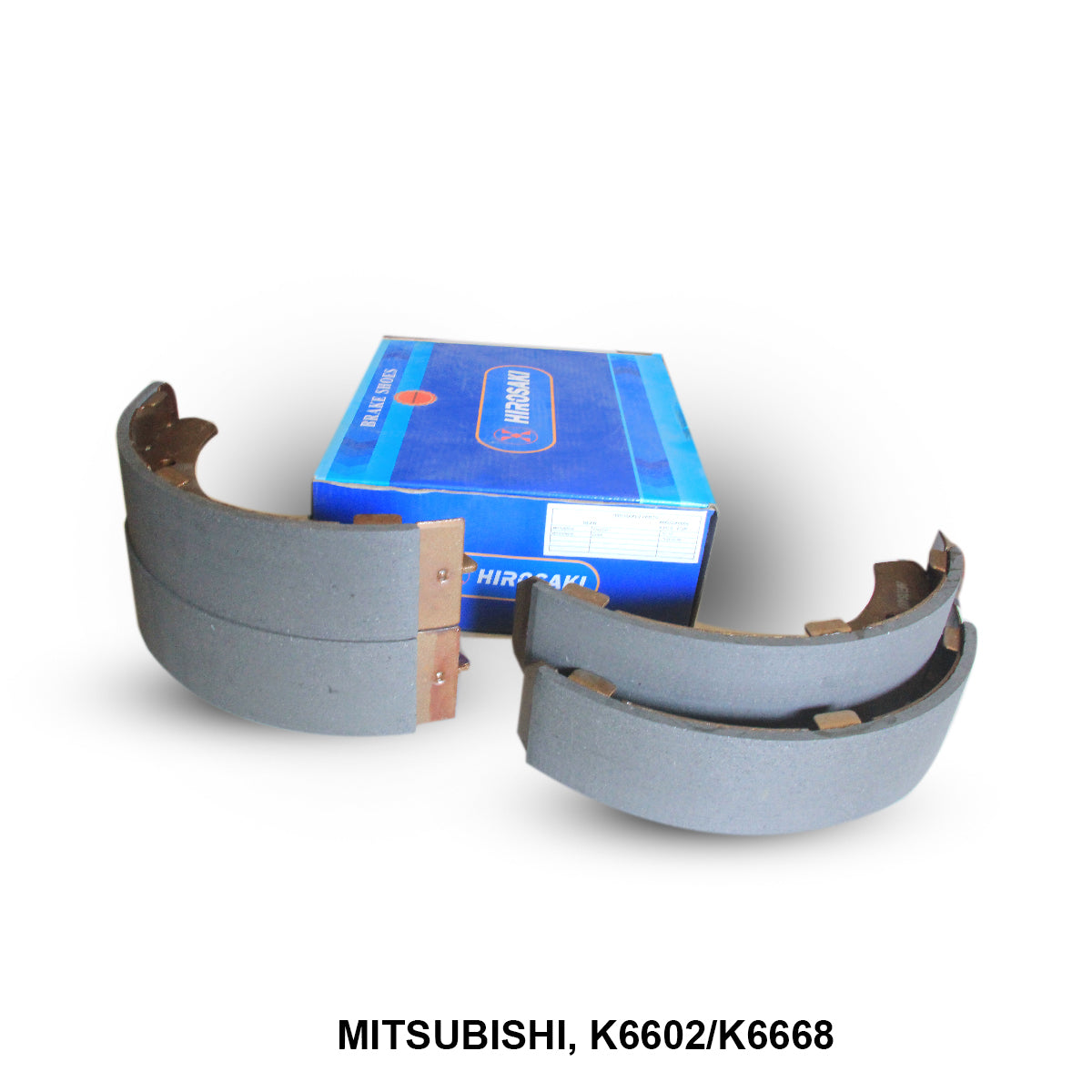 HIROSAKI Classic Brake Shoes, K6602, Fits Mitsubishi Canter, MB060102, Semi-Metallic