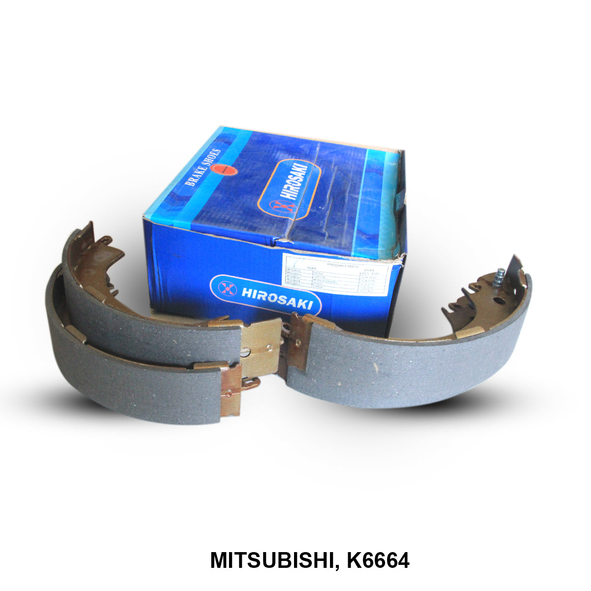 HIROSAKI Classic Brake Shoes, K6664, Semi-Metallic