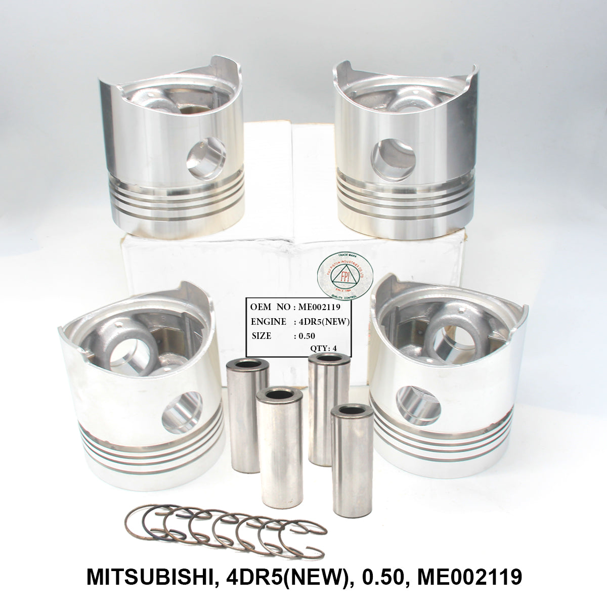 FPI Piston w/ Pin 0.50 Oversize - Mitsubishi 4DR5 (New) - OEM ME002119