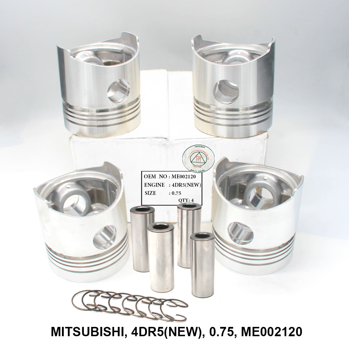 FPI Piston w/ Pin 0.75 Oversize - Mitsubishi 4DR5 (New) - OEM ME002120
