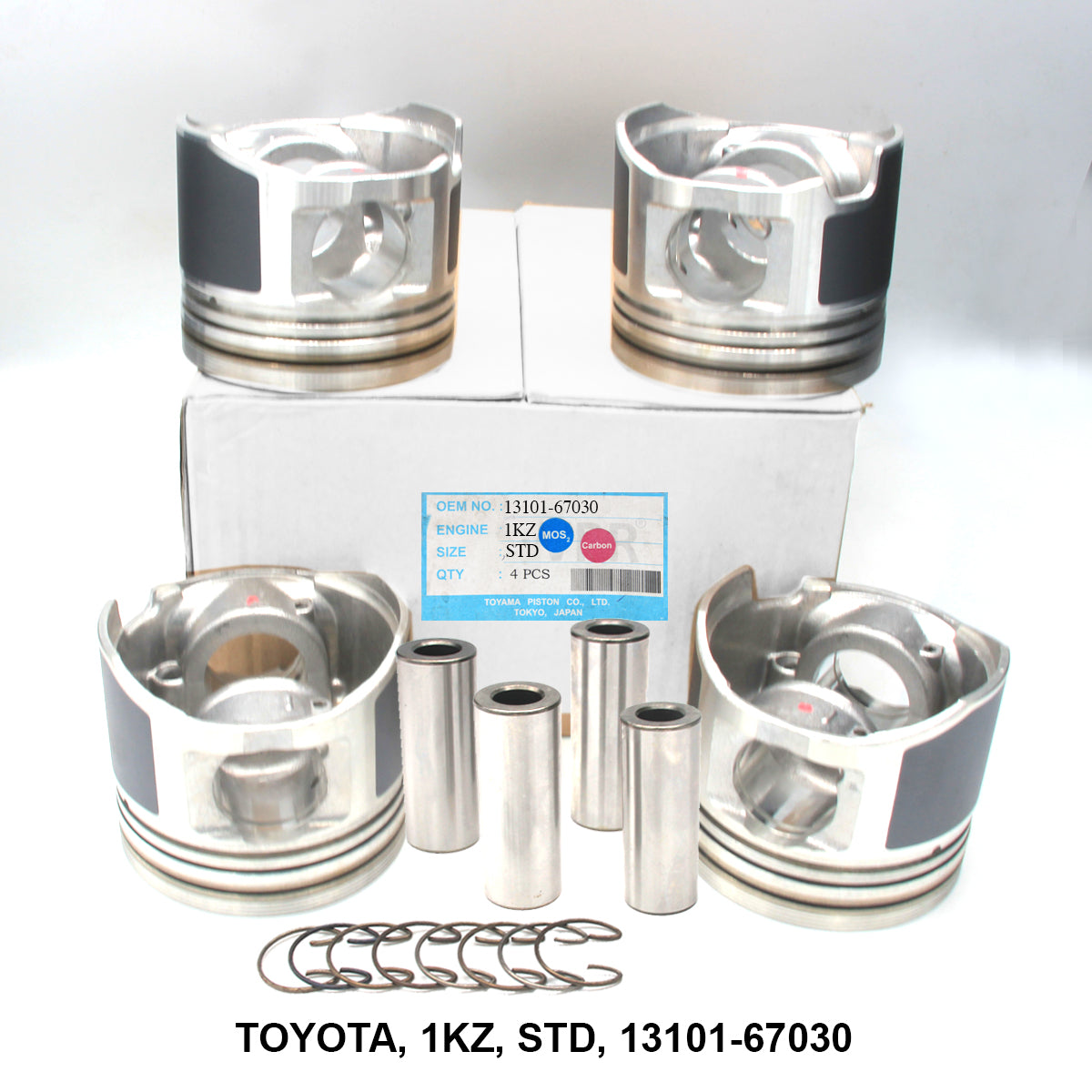 WPR Piston w/ Pin, STD, for Toyota 1KZ, OEM 13101-67030