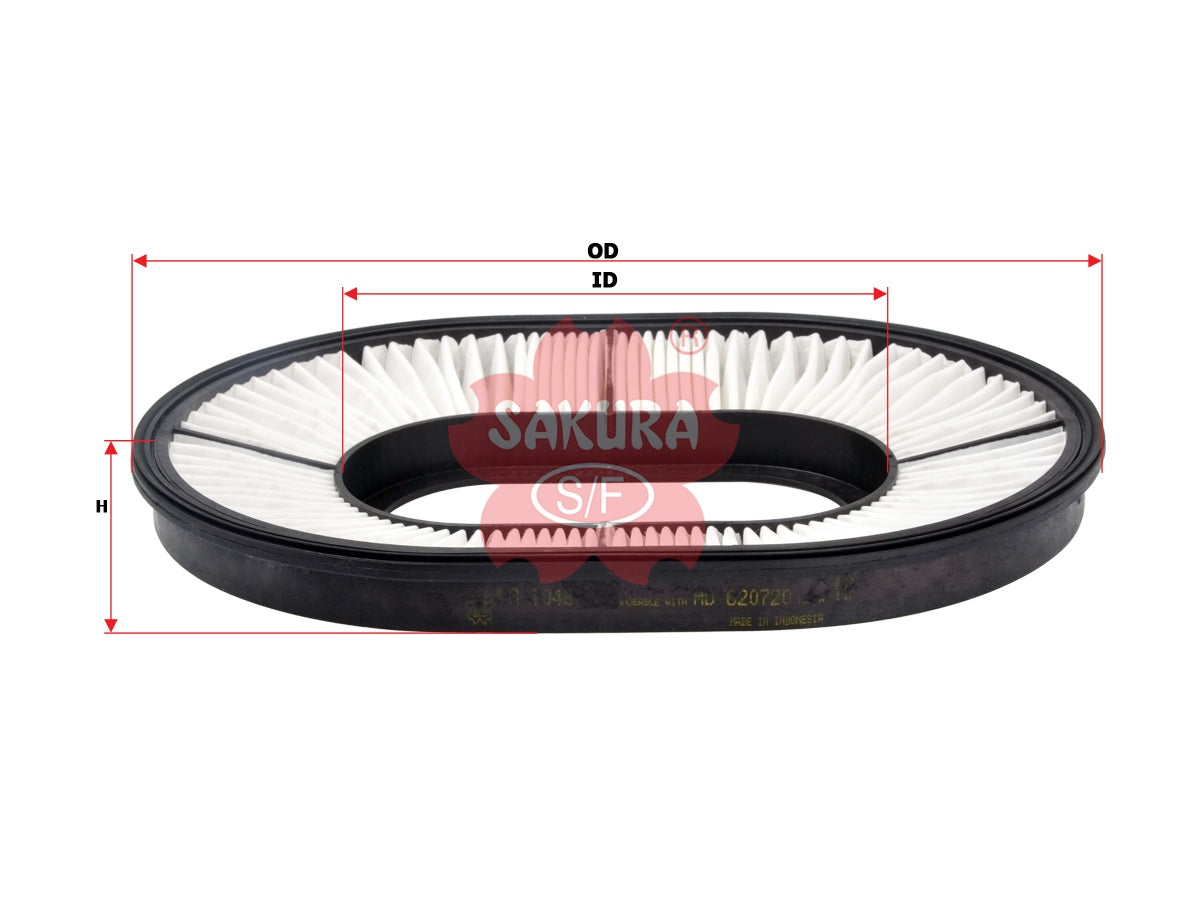 Air Filter (ဒြပ်စင်)၊ SAKURA၊ V9112-M102၊ A-1048၊ MITSUBISHI (125033)