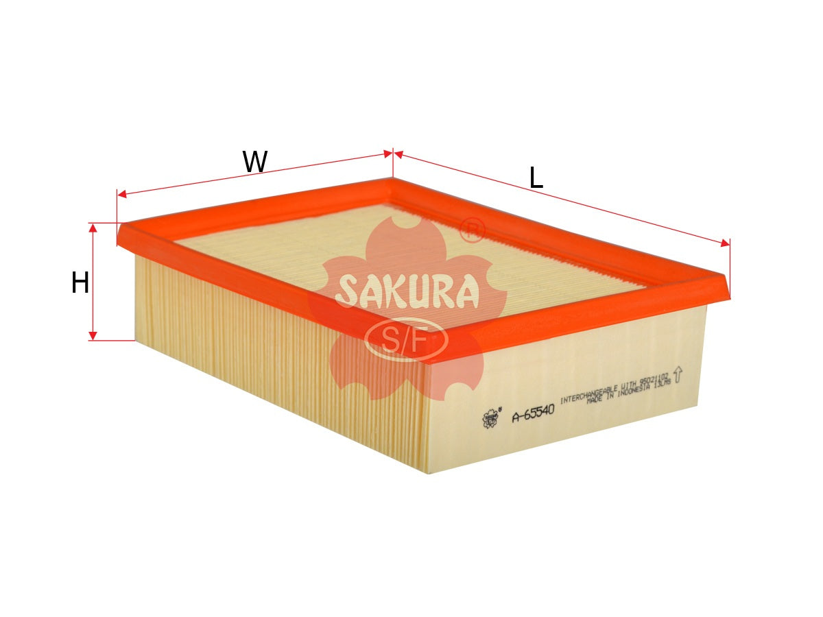 SAKURA,, Air Filter (Element), 95021102, A-65540, HOLDEN