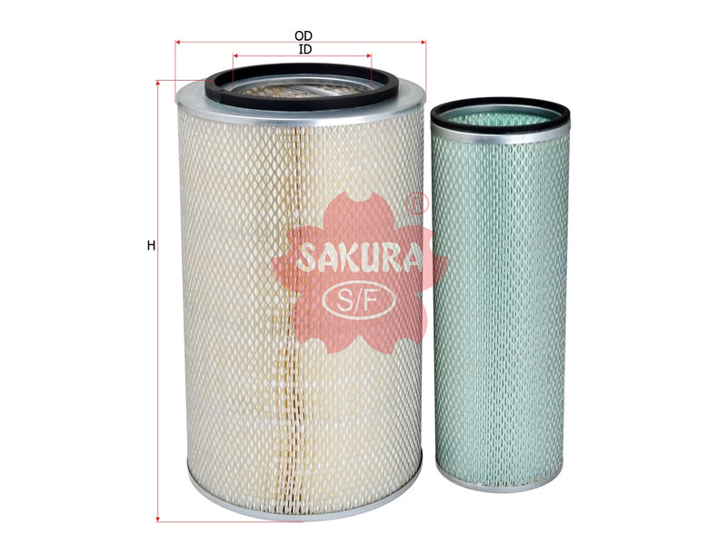 SAKURA,, Air Filter (Element), 278609139908+278609139909, A-78150-S, TATA