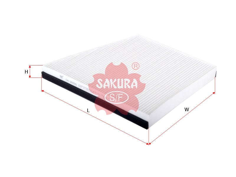 Cabin Air Filter (ဒြပ်စင်)၊ SAKURA၊ V30-30-1008၊ CA-26050၊ MERCEDES-BENZ (124848)